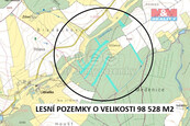 Prodej lesa, 98528 m2, Moraveč, cena 3350000 CZK / objekt, nabízí